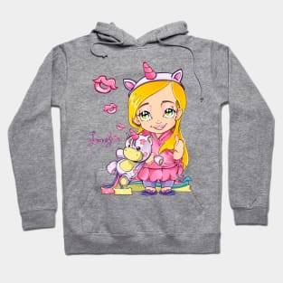 Unicorn Girl Pink | Lovely Unicorn Hoodie